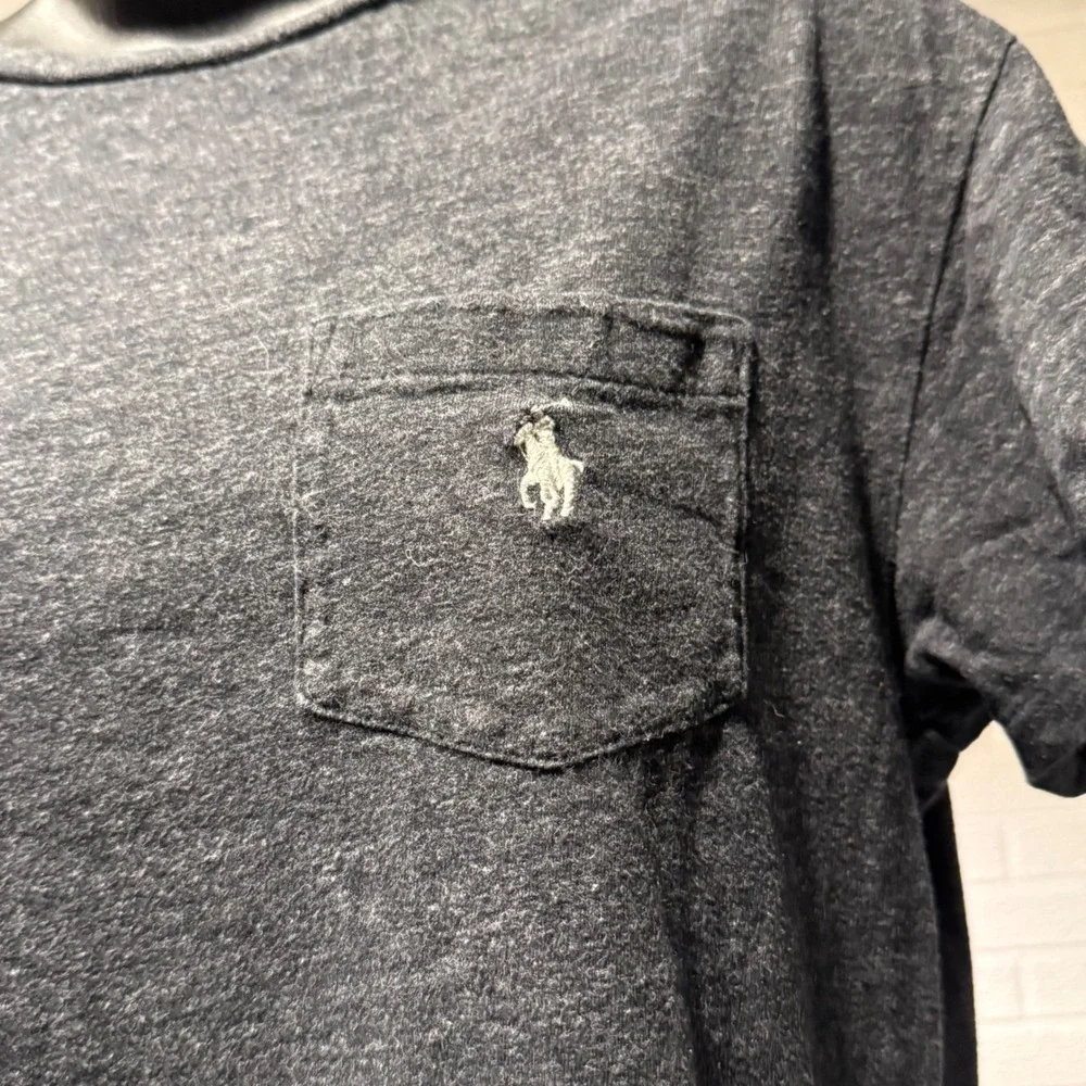 Polo Ralph Lauren Mens Classic Fit T-Shirt Crew Neck Pocket Gray - Picture 2 of 4